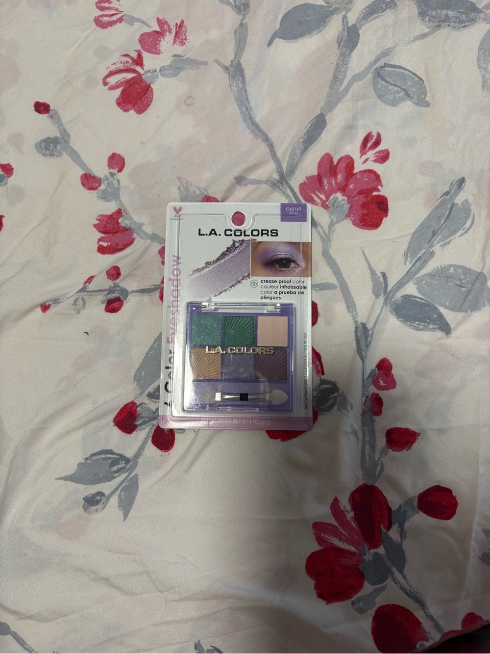 L.A. COLORS Quad Eyeshadow - Pink, Green, Gold, Purple